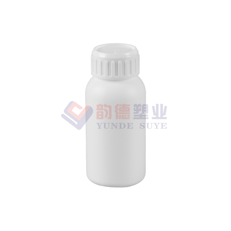 Frasco redondo fluorado de plástico branco puro 100ml-02