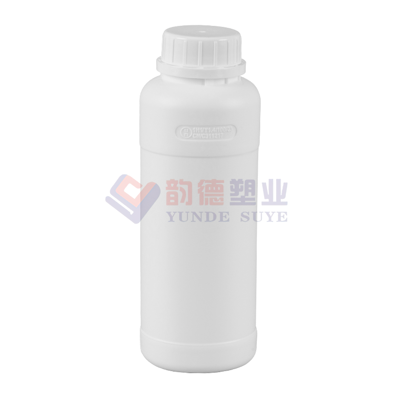 Garrafa redonda farmacêutica plástica engrossada 500ml-01 do fluoreto
