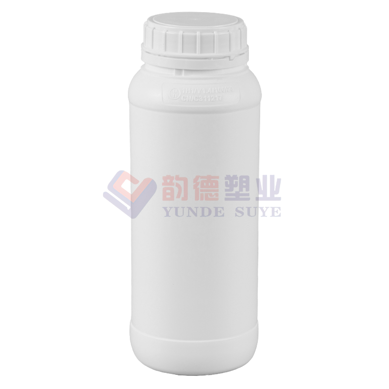 Garrafas redondas de fluoreto químico branco puro espessado 1L-07