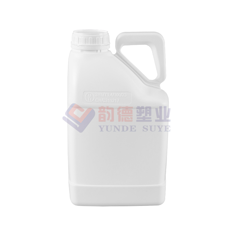 Barril quadrado fluorado de plástico branco puro 5L-03