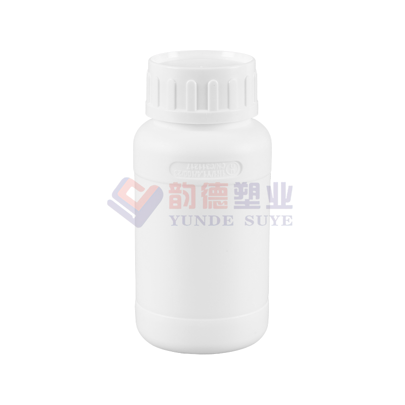 Garrafa redonda de flúor de 300ml espessada branca pura 250ml-02 (versão espessada)